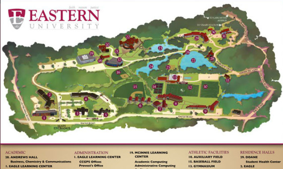 Eastern University Interactive Map